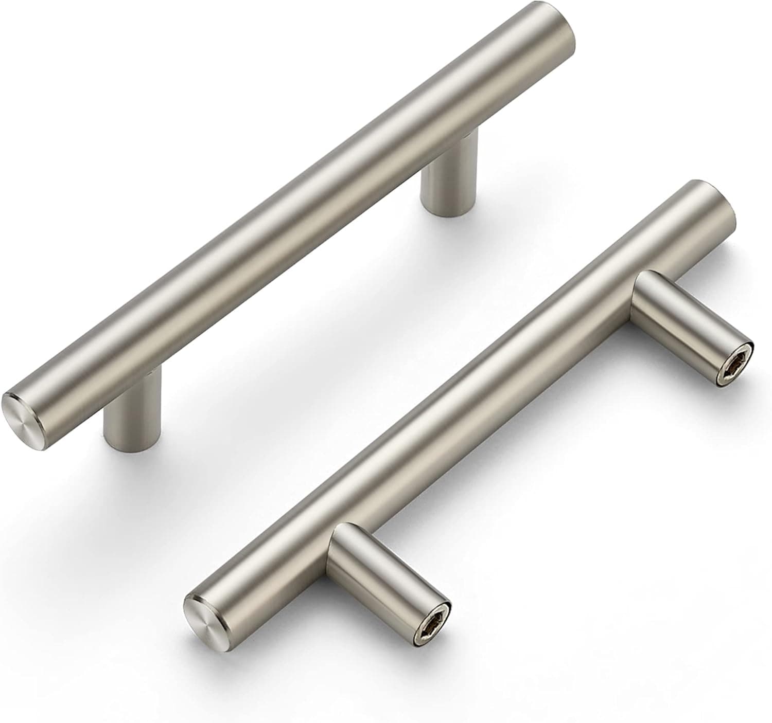 Ravinte 3 Pack | 5'' Cabinet Pulls Satin Nickel Stainless Steel Kitchen Drawer Pulls Cupboard Pulls Brushed Nickel Cabinet Handles 5”Length with 3” Hole Center