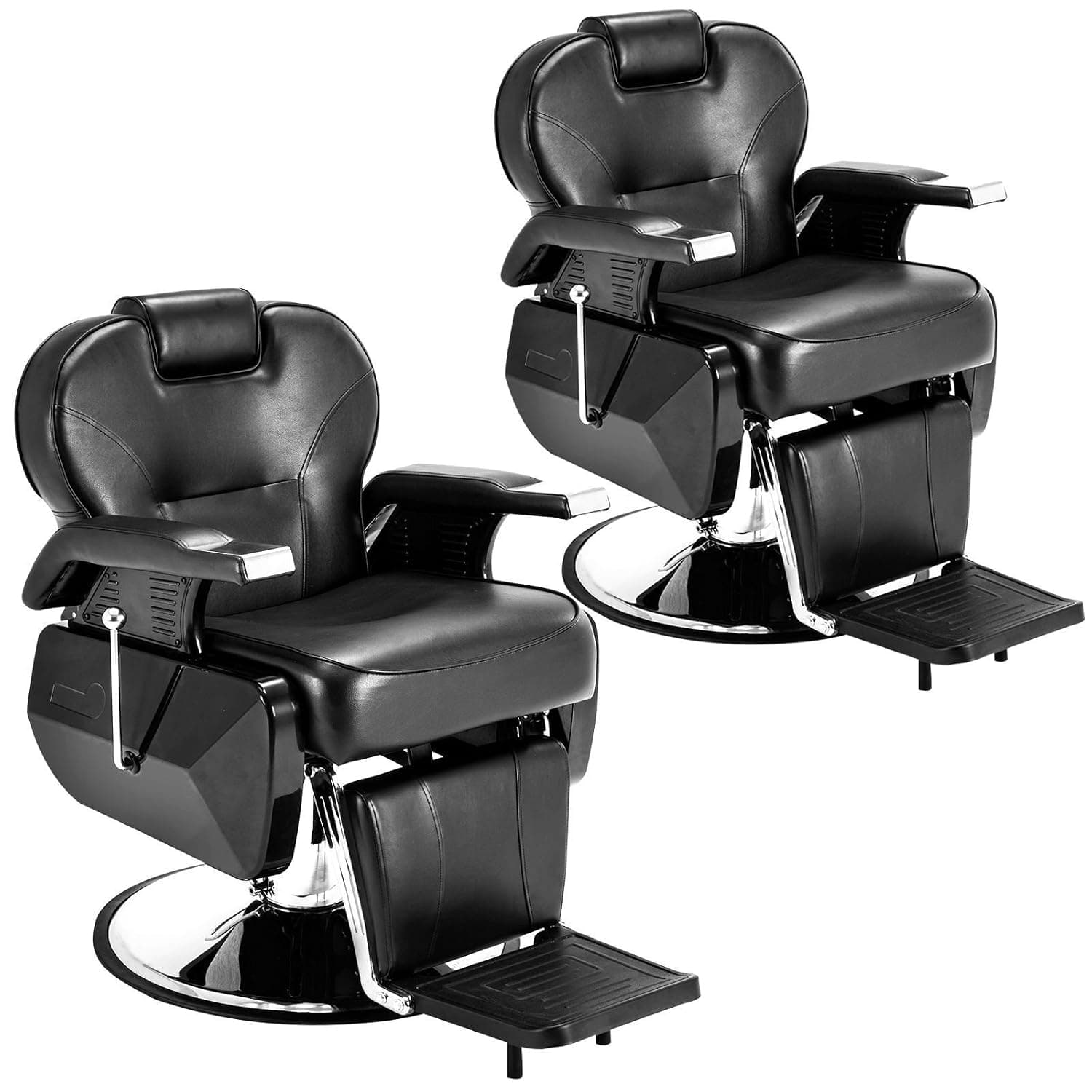 Set of 2 Black All Purpose Hydraulic Recline Barber Chair Salon Beauty Spa Shampoo Styling Chair