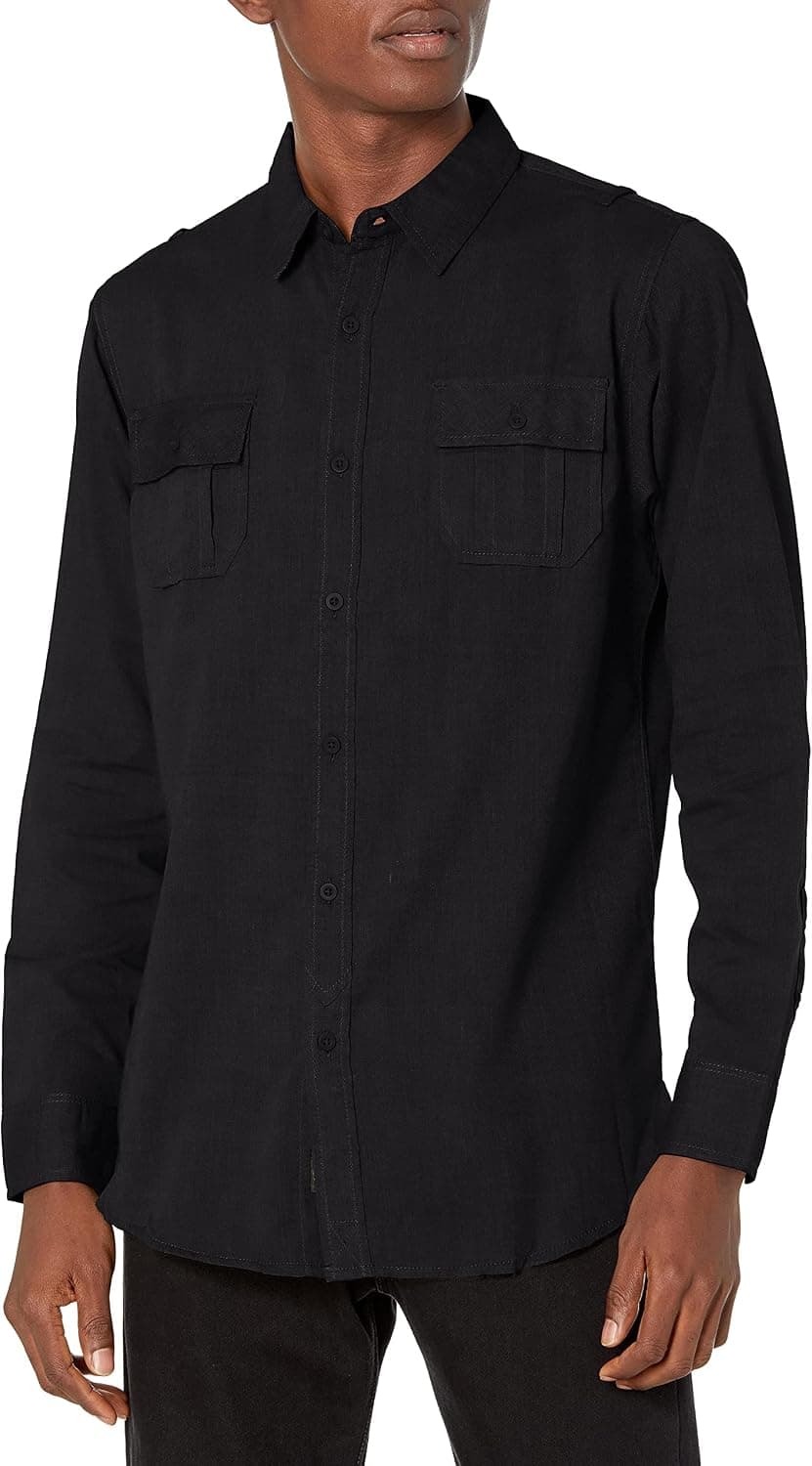 Burnside Men's Locked Long Sleeve Woven Shirt