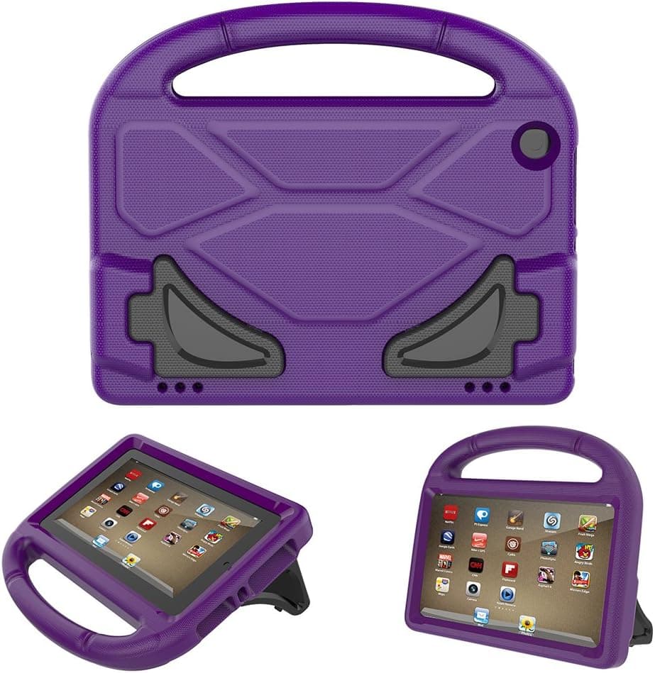 All-New Amazon Fire HD 8 Tablet Case, KROMI Kid-Proof Shockproof Protective Handle Stand Bumper Kids Case for Kindle Fire HD 8 inch Display (2017 and 2016 Release, 7th / 6th Generation)(Purple)