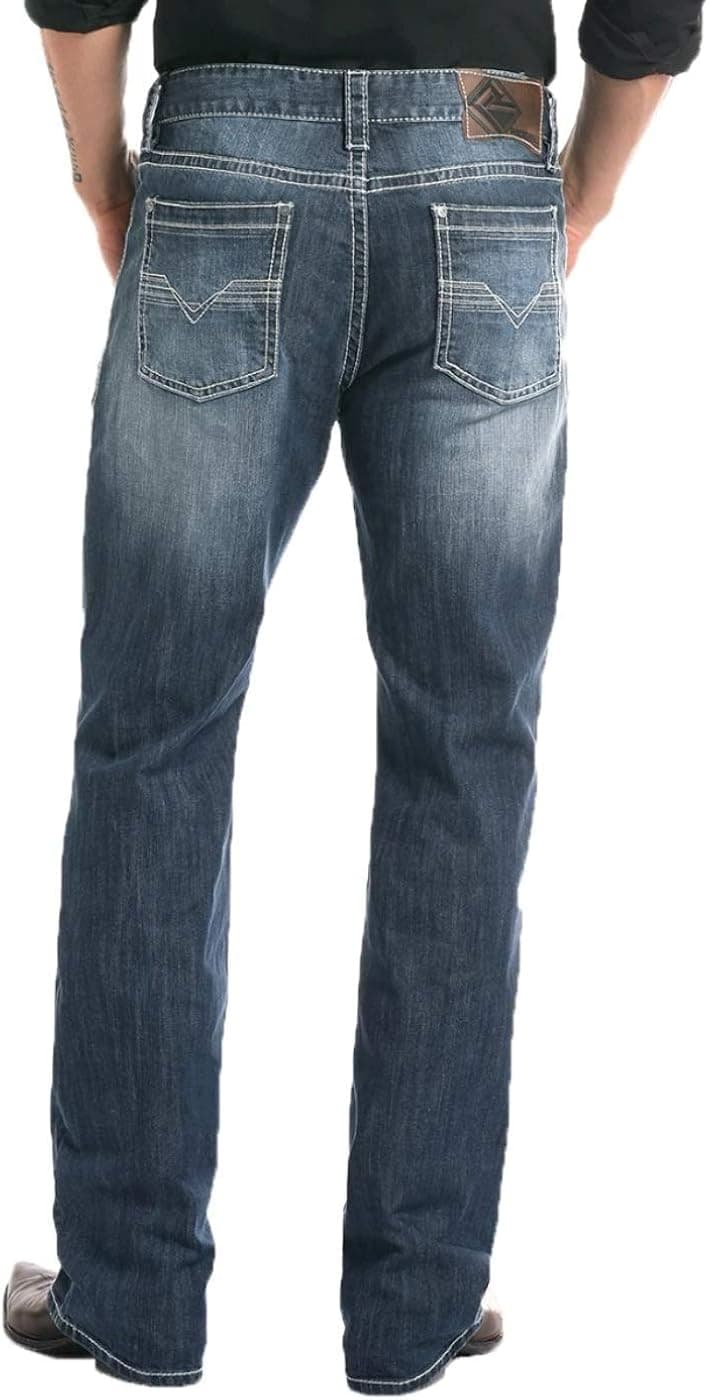 Rock & Roll Denim Men's Relaxed Fit Stretch Straight Leg Jeans