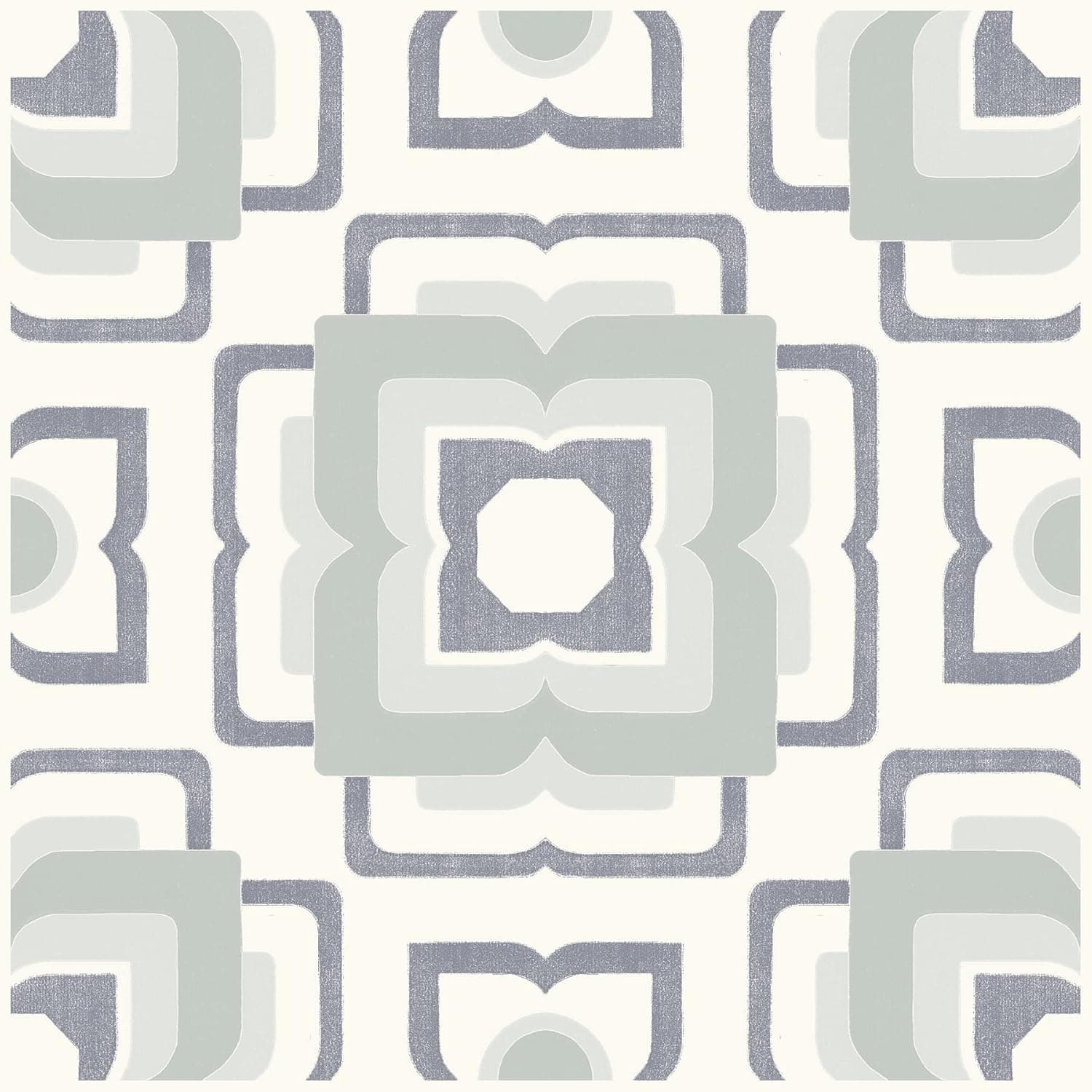 FloorPops 12-in by 12-in Teal Posey Vinyl Peel & Stick Floor Tiles (10 Tiles), (10 sq.ft./Carton)