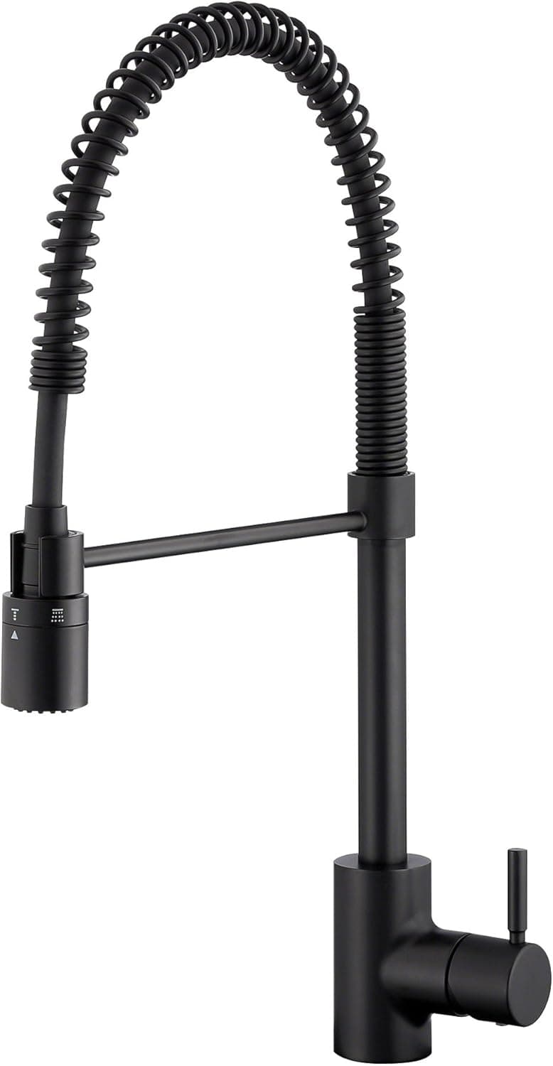 Gerber DH450188BS Foodie Single Handle Pre-Rinse Kitchen Faucet, Satin Black