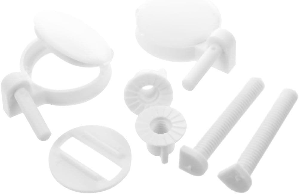 Toilets fixed Screw - TOOGOO(R)2pcs DIY Plastic Toilet Seat Screws Fixings Fit Toilet Seats Hinges Repair Tools Type&Size:3# 4.6X4.6Cm