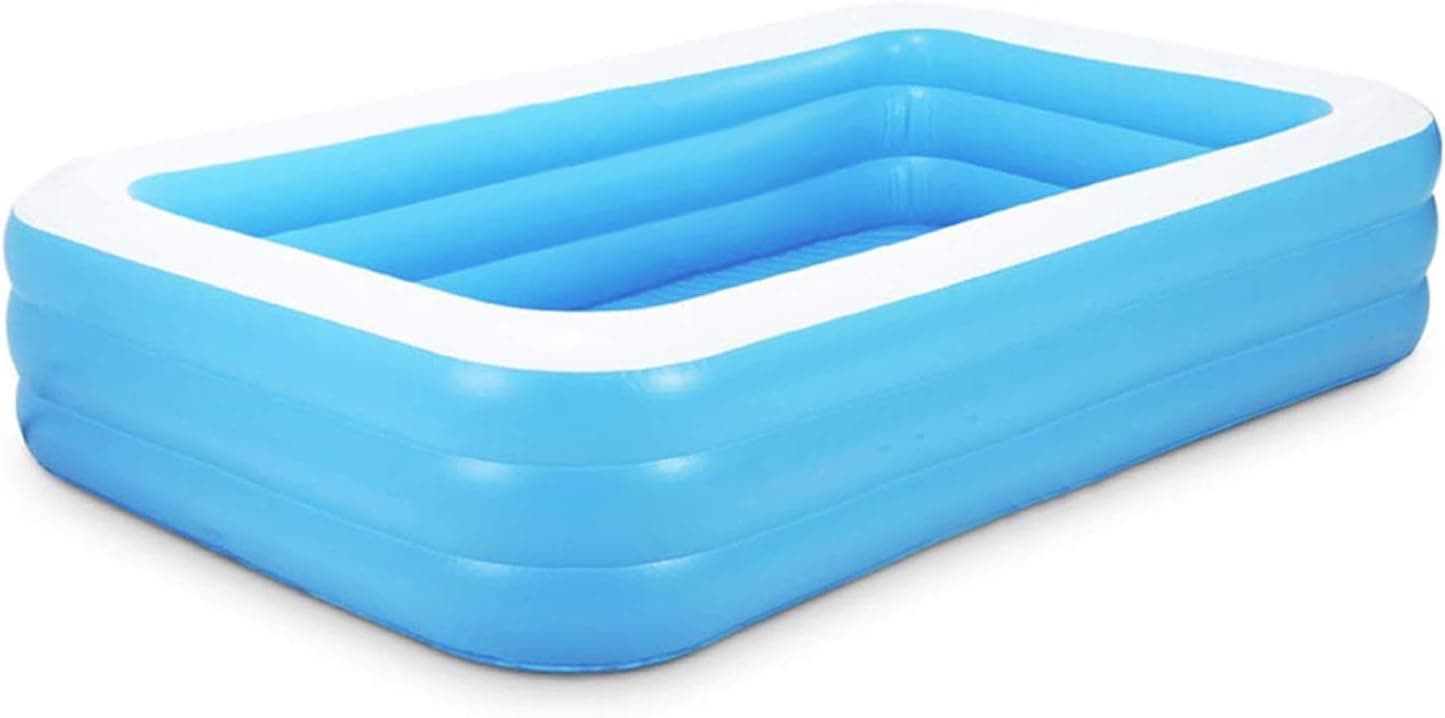 Inflatable Swimming Pool Family Full-Sized Kiddie Pools Ground Backyard Pool for Kids Adult Toddlers Outdoor Garden Summer Water Party (155 cm)