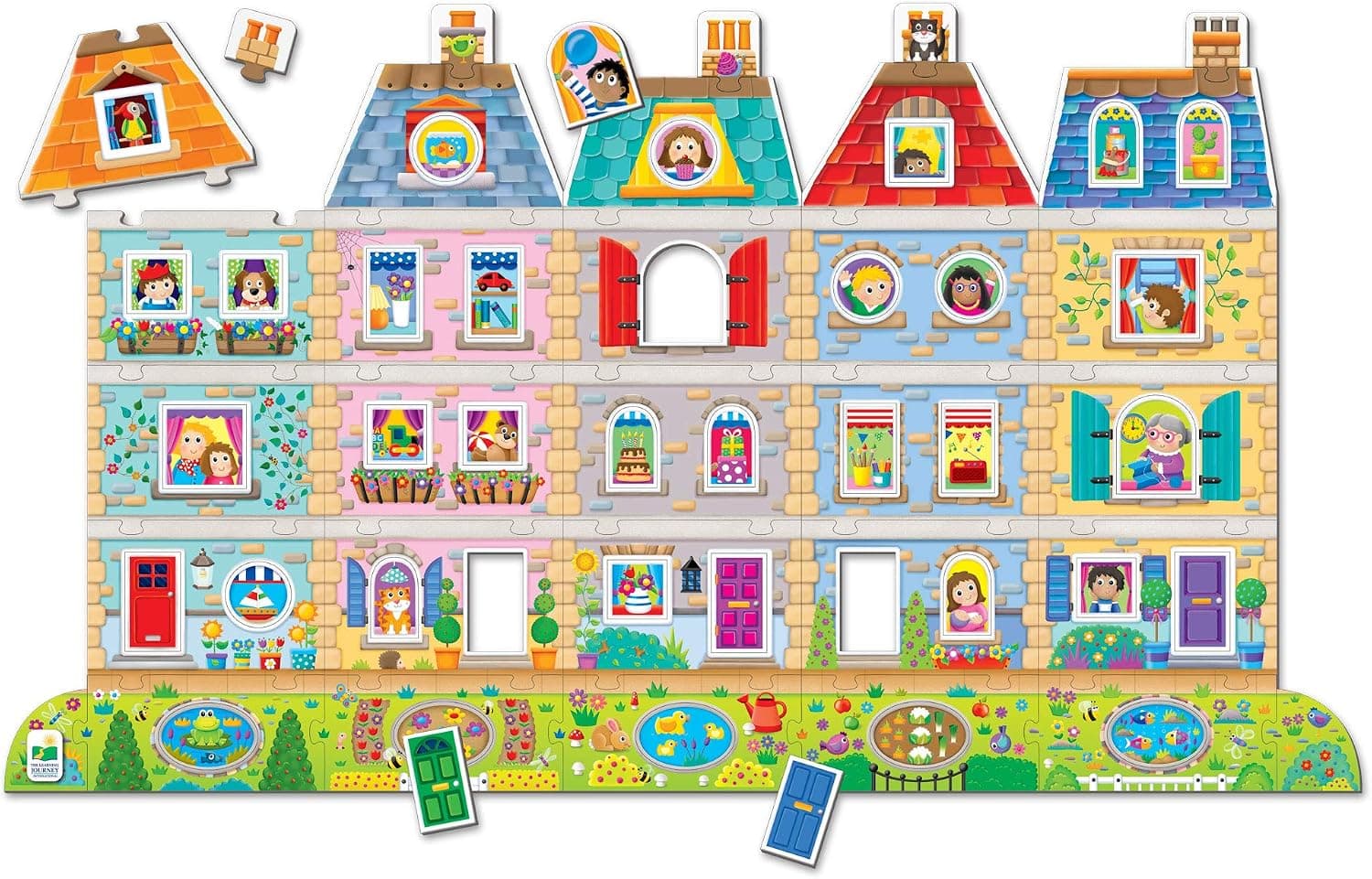 The Learning Journey - Puzzle Doubles! Create A Scene - Neighborhood - Puzzles for Kids - Toddler Games & Gifts for Boys & Girls Ages 3 Years and Up - Award Winning Game and Puzzles