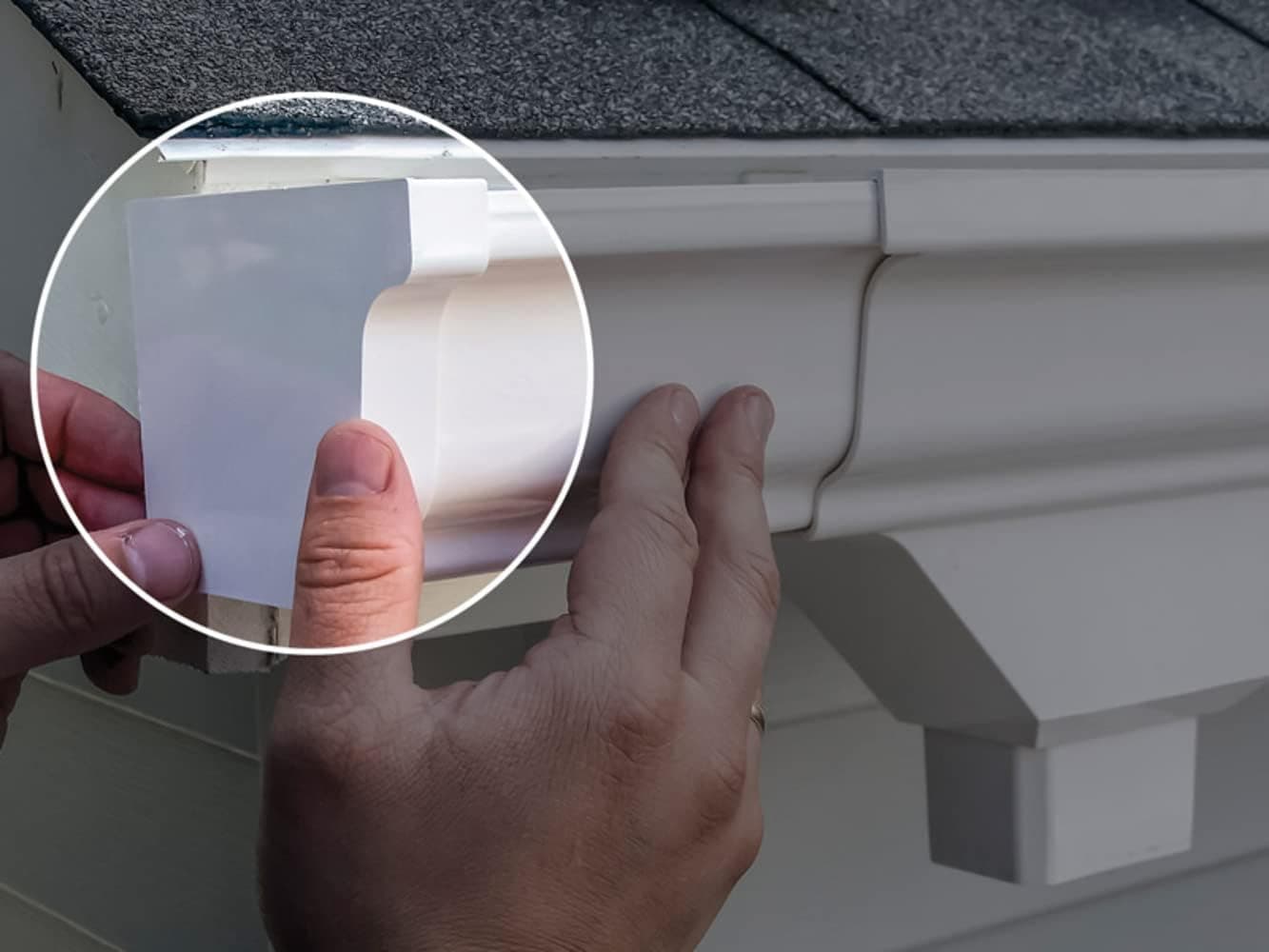 Repla K AW102K White Left Gutter End Cap