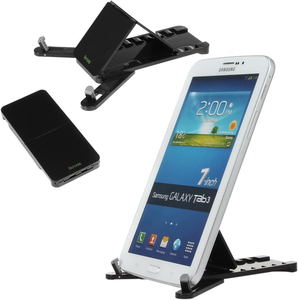 iKross Black Tablet Compact Foldable Desk Stand holder for iPad Air/ iPad 5, iPad Mini 2 with Retina Display, iPad 4, iPad Mini