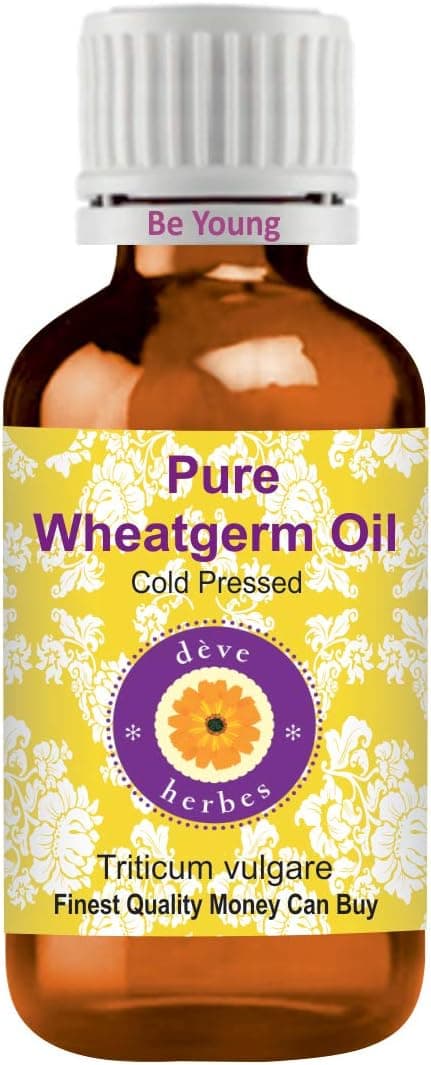 Deve Herbes Pure Wheatgerm Oil (Triticum vulgare) Cold Pressed 5ml (0.16 oz)