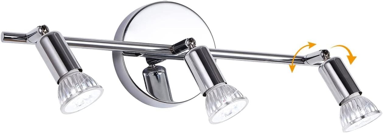 Viruhaka Modern Vanity Light Bathroom Lighting Wall Light Over Mirror Chrome Vanity Lighting Fixture with Light Source Dressing Table, Dressing Room,Restroom,GU10 Bulb，33W…