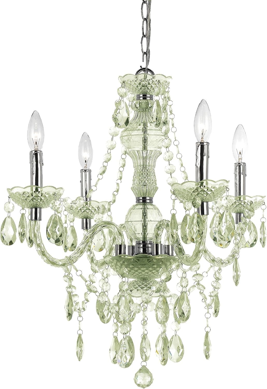 AF Lighting 8355-4H Naples Four-Light Mini Chandelier - Seafoam