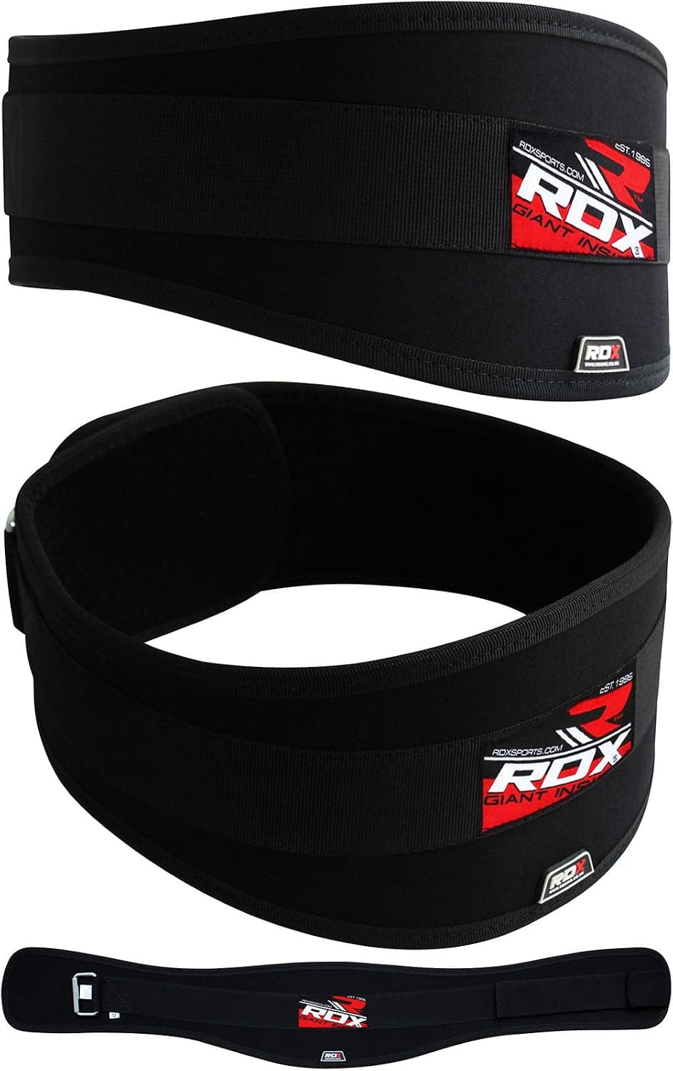 RDX Weight Lifting Belt for Gym Fitness Training - Neoprene Padded Curved Belt with 6 inches Lumbar Back Support - Great for Bodybuilding, Training, Powerlifting, Deadlifts Workout & Squats