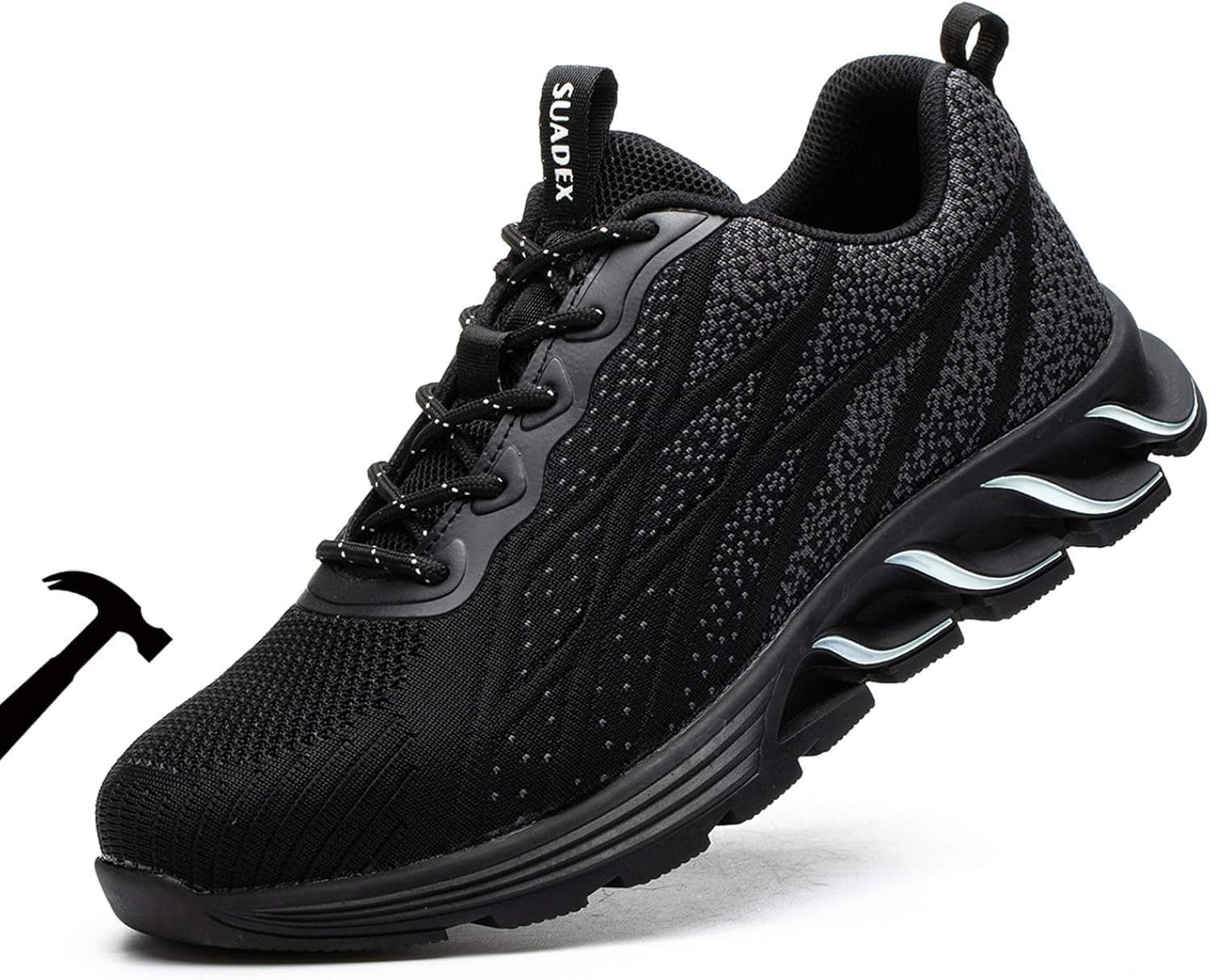 BAOLESEM Steel Toe Shoes for Men Women, Indestructible Safety Work Shoes Puncture Proof Breathable Industrial & Construction Shoes