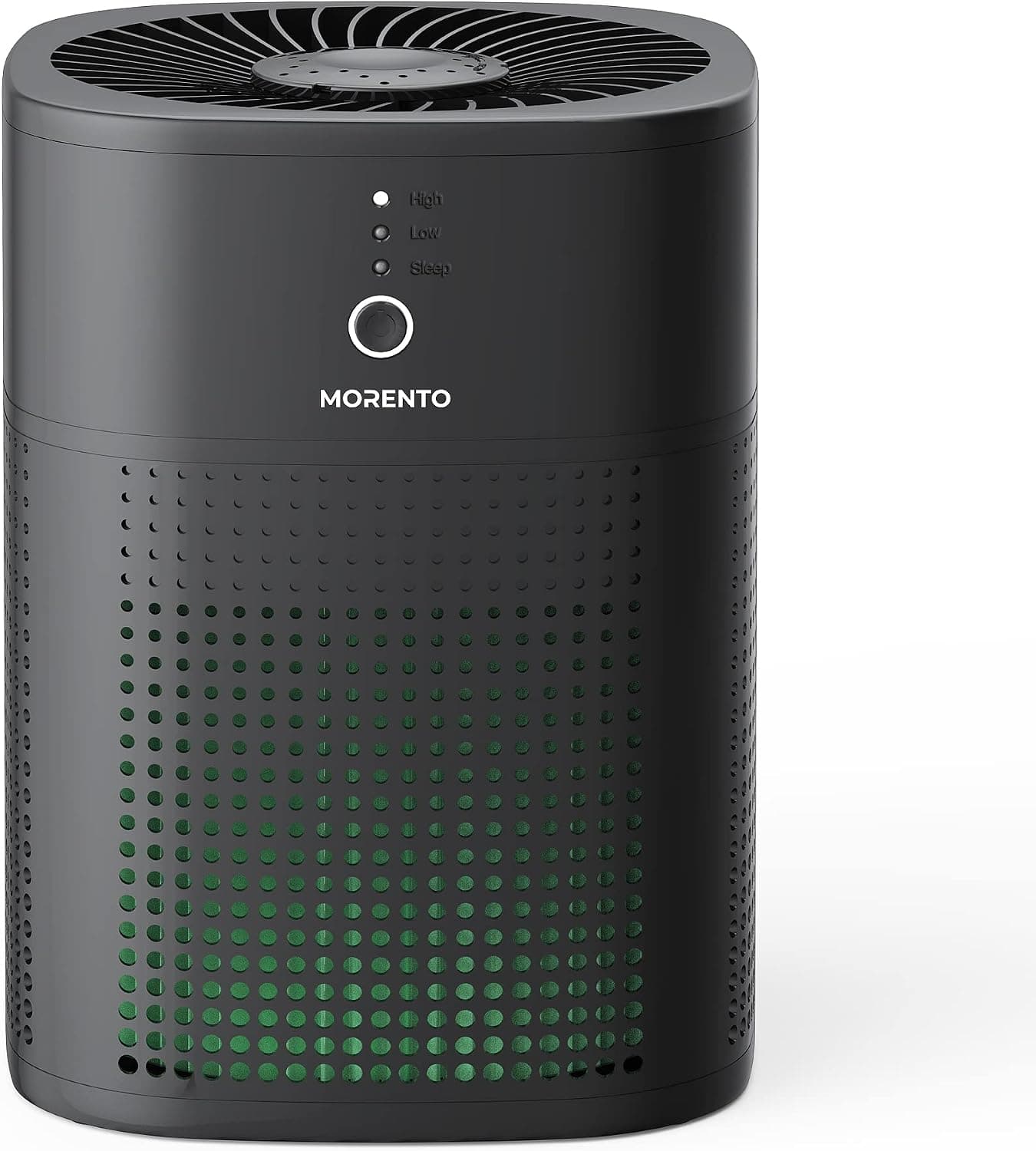 Air Purifiers for Bedroom, MORENTO Air Purifiers True HEPA H13 Filter for Smoke, Allergies, Pet Dander Odor with Fragrance Sponge, Mini Air Purifier with 28db Sleep Mode, Black