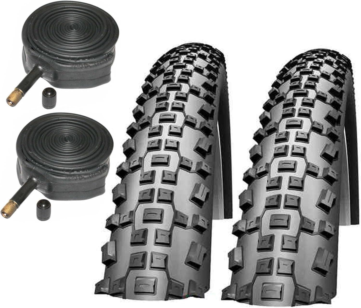 SCHWALBE Rapid Rob 26" x 2.10 Mountain Bike Tyres with Schrader Tubes (Pair)