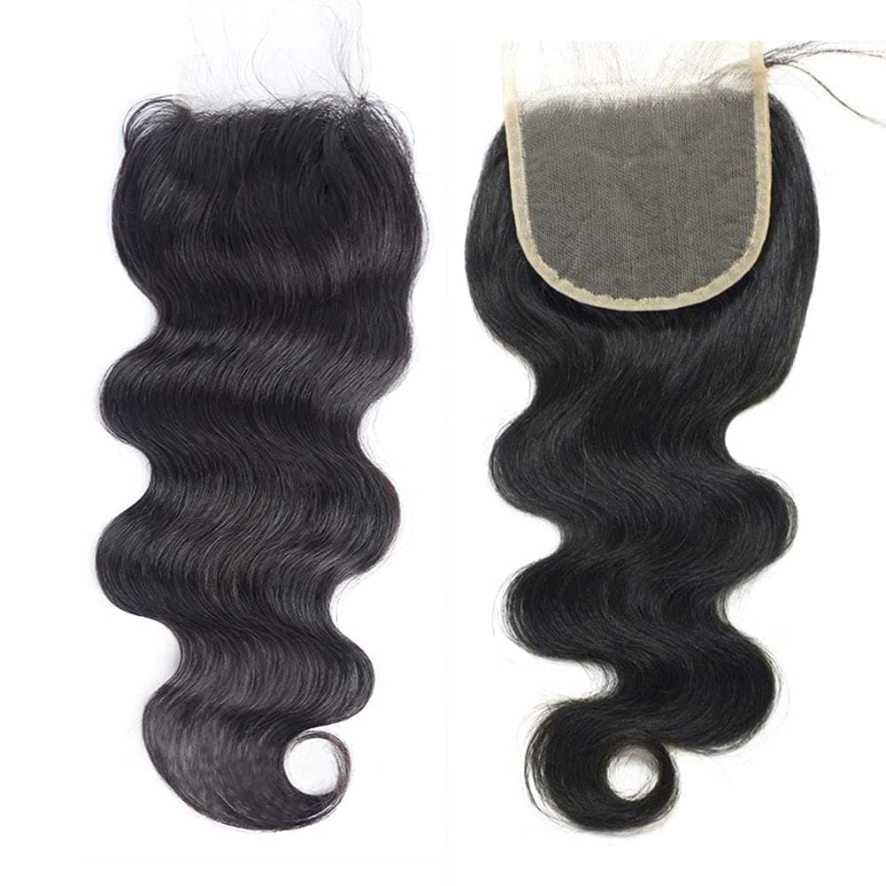 Beata Hair 5x5 Closure HD Lace Body Wave Human Hair, Invisible Transparent Lace Closure Pre Plucked with Baby Hair 20 Inch