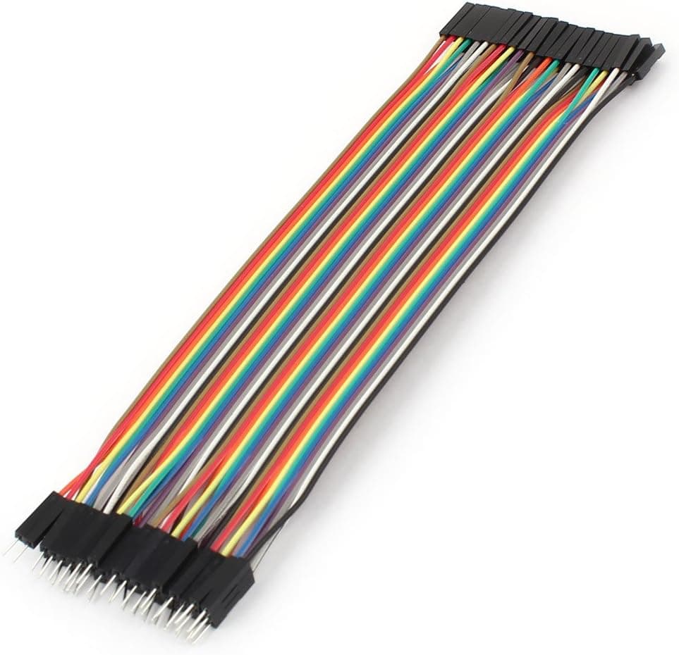 Female Male 40P 2.54mm 20cm Jumper Wire Ribbon for Arduino Breadboard