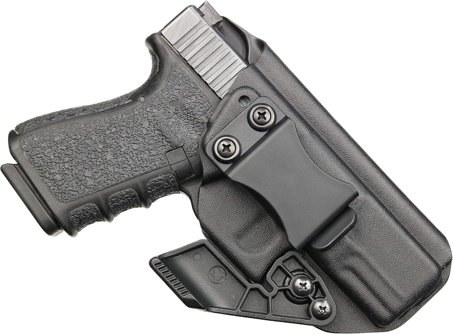 BrotherCraft Kydex Claw Holster for Glock 19/19x/23/32/45 gen 3/4/5- IWB/AIWB with Removable RCS Claw Concealment Wing, Adjustable Cant and Ride Height- Made in The USA