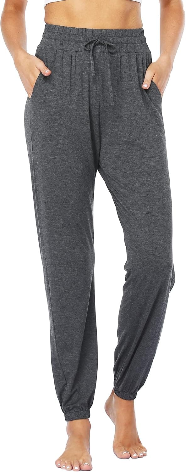 Envlon Womens Yoga Sweatpants High Waisted Loose Casual Workout Maternity Joggers Stretch Comfy Lounge Pants with Pockets