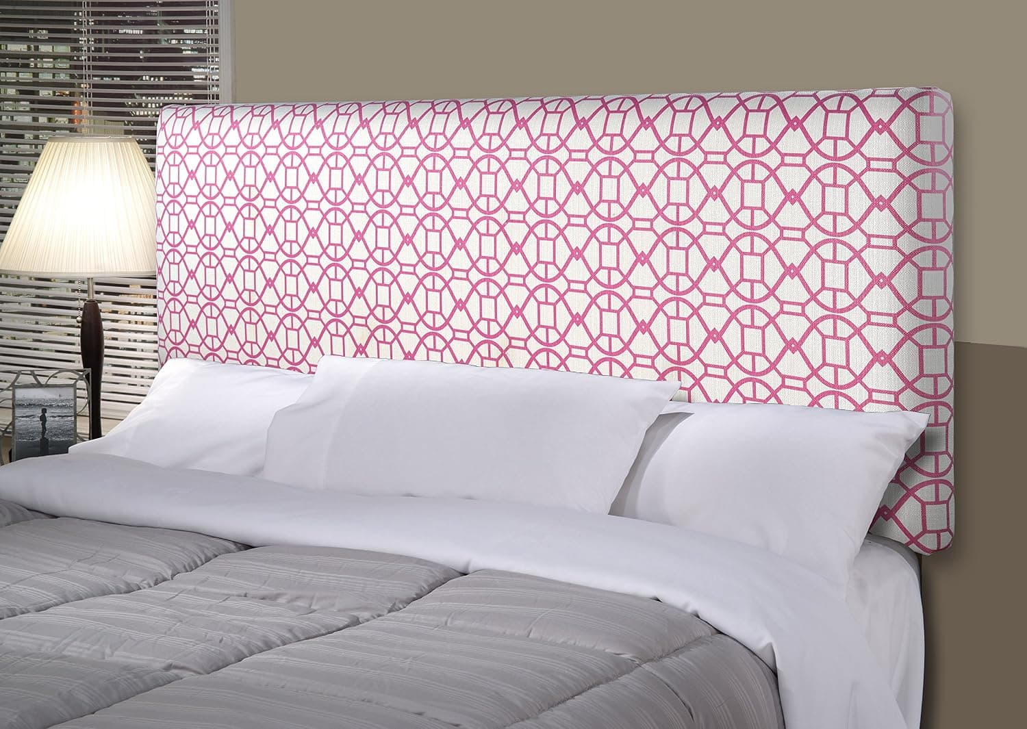 MJL Furniture Designs Alice Padded Bedroom Headboard Contemporary Styled Bedroom Décor, Noah Series Headboard, Blush Finish, Full Sized, USA Made