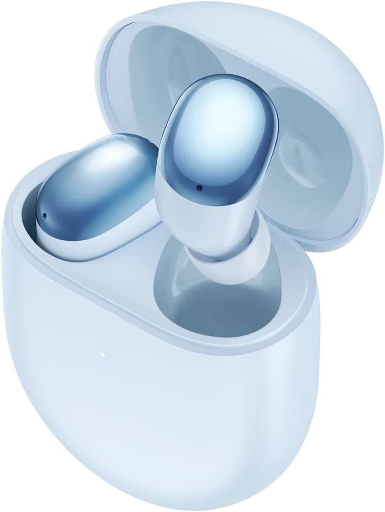 Xiaomi Redmi Buds 4, Up to 35dB Hybrid ANC, Up to 30 Hours Long Battery Life, Dual mic Noise Reduction, 10mm Dynamic Driver, Dual Transparency Modes, IP54 Rated Dust and Water Resistance, Light Blue