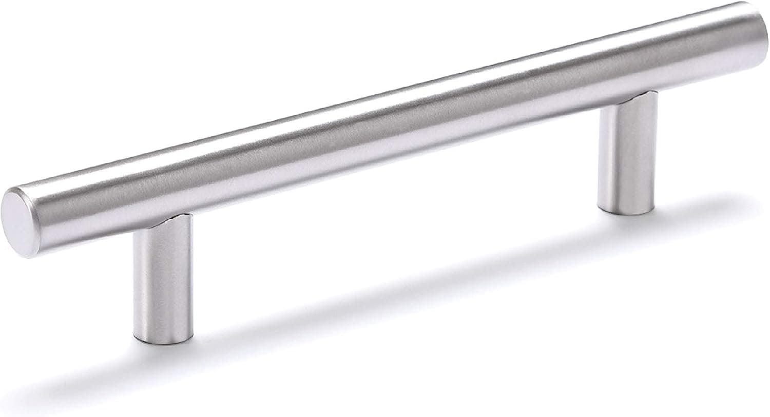 20 Pack Brushed Nickel Round Bar Cabinet Pull Drawer Handle Stainless Steel Hardware for Kitchen and Bathroom Cabinets Cupboard Hole Centers: 3-3/4in (96mm)