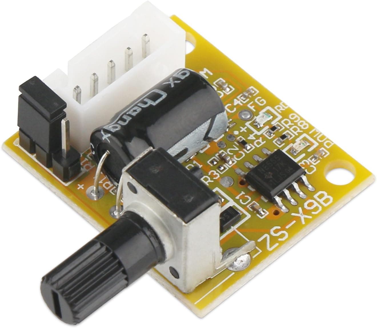 BLDC Motor Controller, DROK Mini BLDC 3-Phase Brushless Sensorless Motor Driver Control DC 5V-12V 15W Speed Regulator Controller with Knob