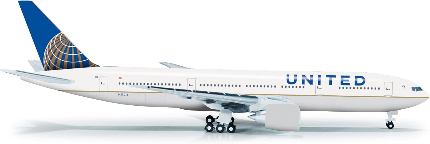 Daron Herpa United 777-200 Post Co Merger Livery Diecast Aircraft, 1:500 Scale