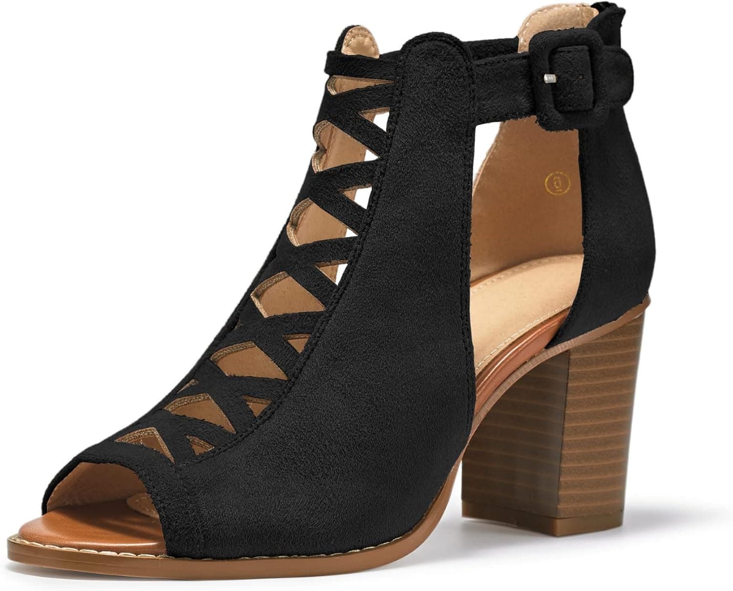 Liyuandian Womens Platform Open Toe Ankle Strap Zipper Back High Heel Sandals