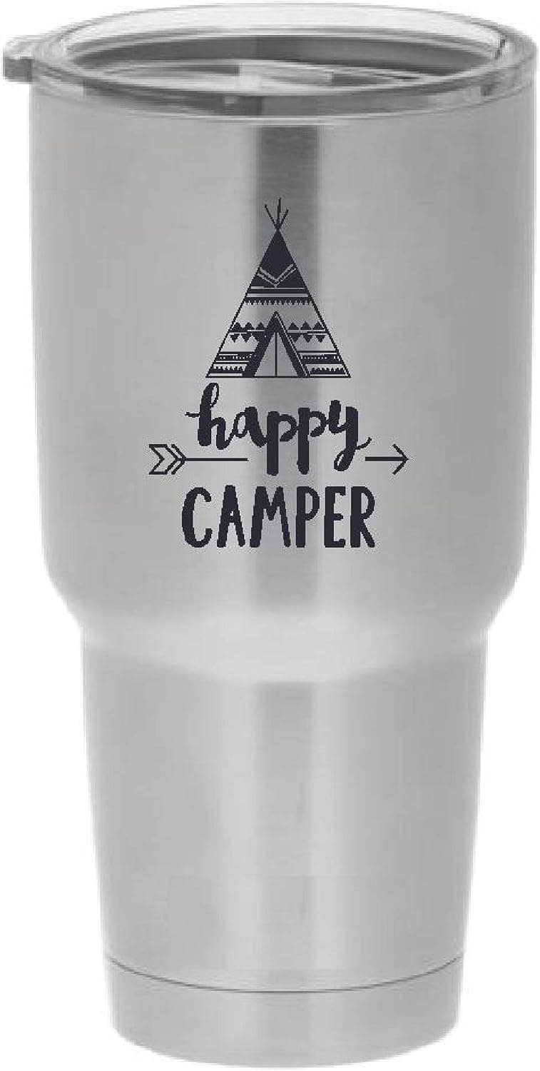 Epic Designs Cups drinkware tumbler STICKER - Happy camper camping decal decoration