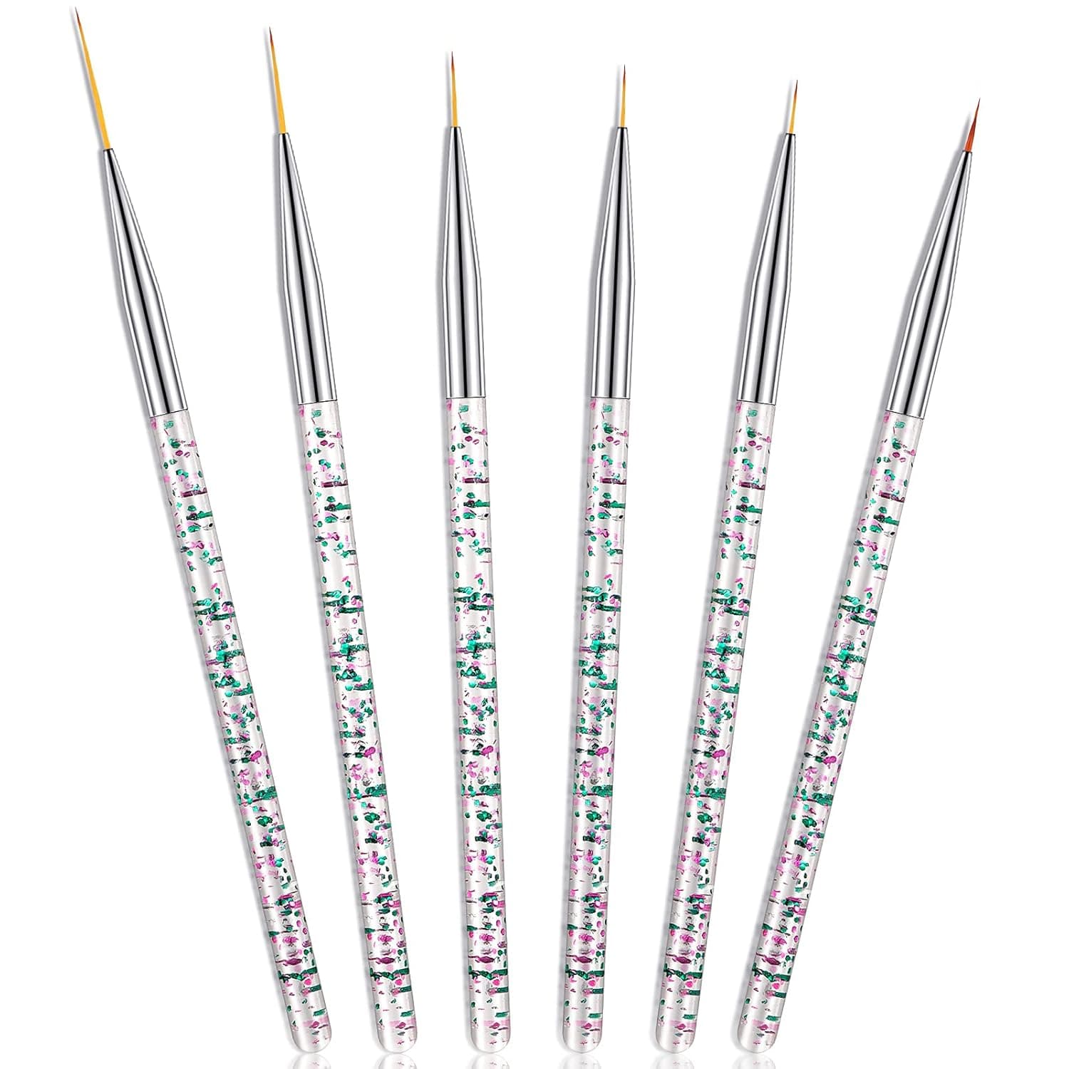6 Pieces Eyeliner Brush Fine Point Eyeliner Eye Makeup Gel Eyeliner Fiber Bristles Eyeliner Brush Applicators Cosmetic Eye Wands Eyeliner ()