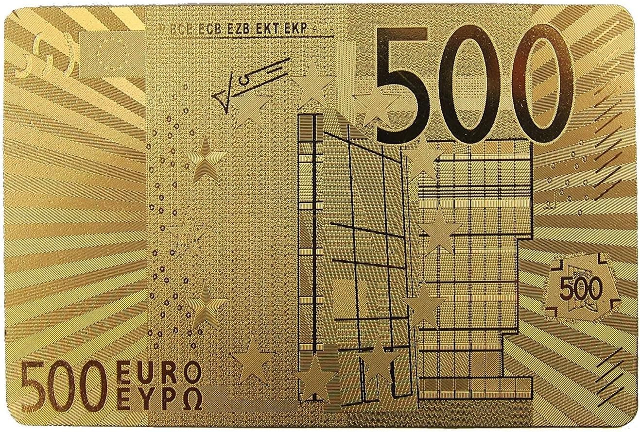 500 Euro 24K Gold Plated Playing Cards (Gold)