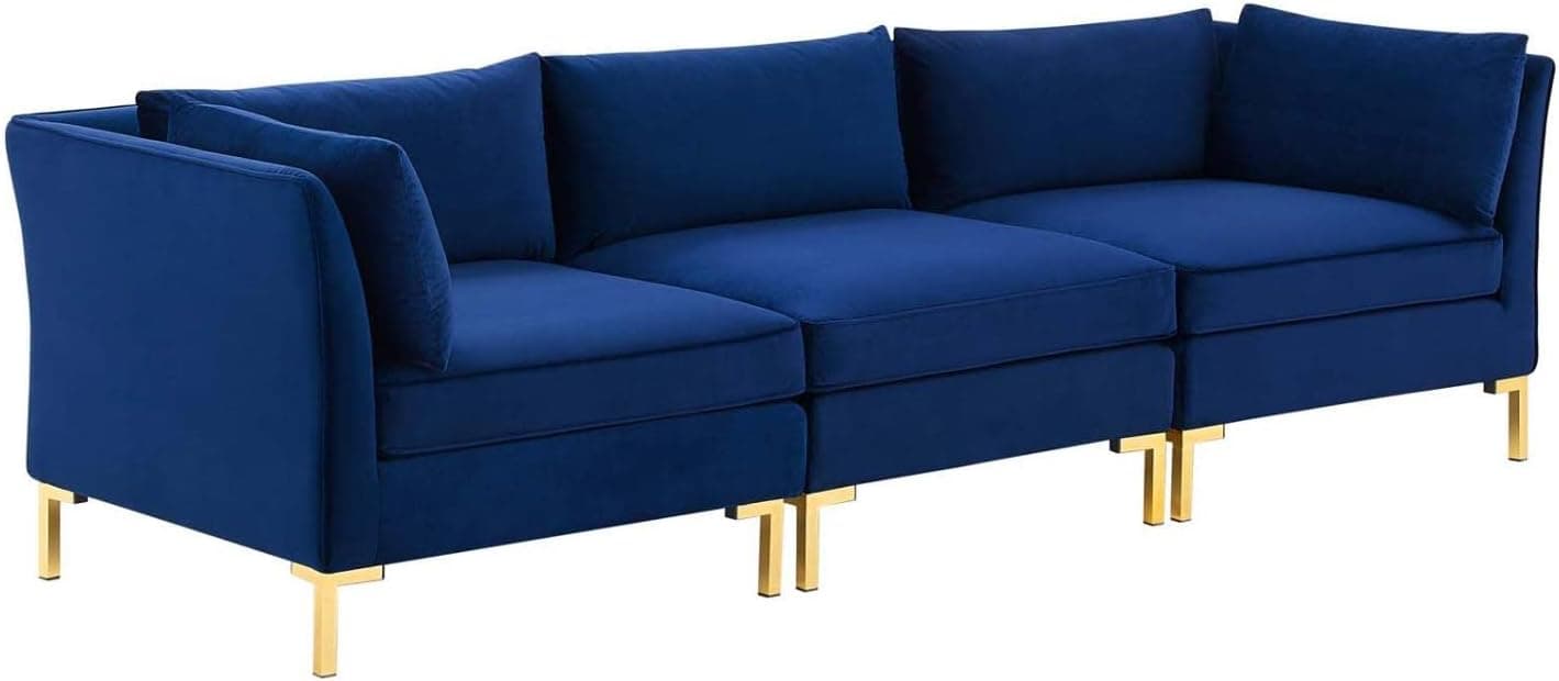 Modway Ardent Performance Velvet Sofa, Navy