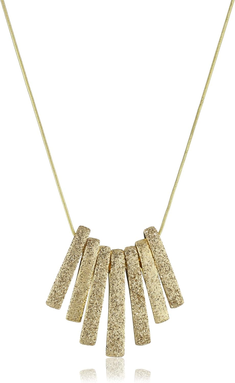 Kenneth Cole New York "Holiday Boxed" Gold Glitter Bar Necklace