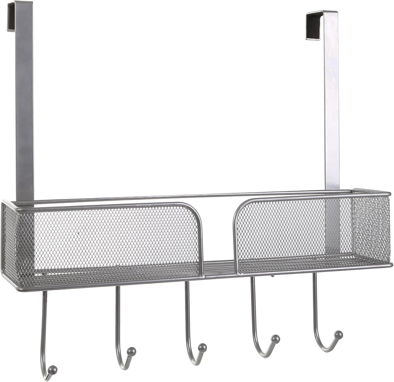 BINO 'Lexington' Over-The-Door Basket with Hooks, Silver