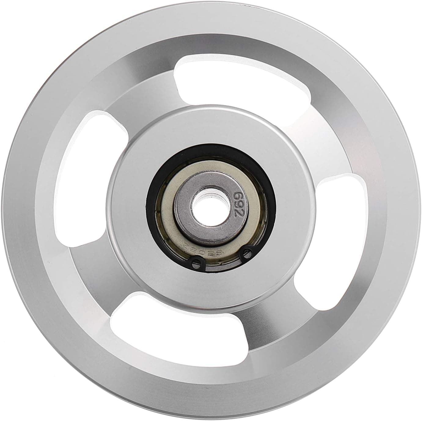 Wakauto Universal Bearing Pulley Wheel, 114mm Aluminium Alloy Bearing Pulley Wheel Cable Gym Equipment Exercise Machine Attachments for Home Gym Accessory