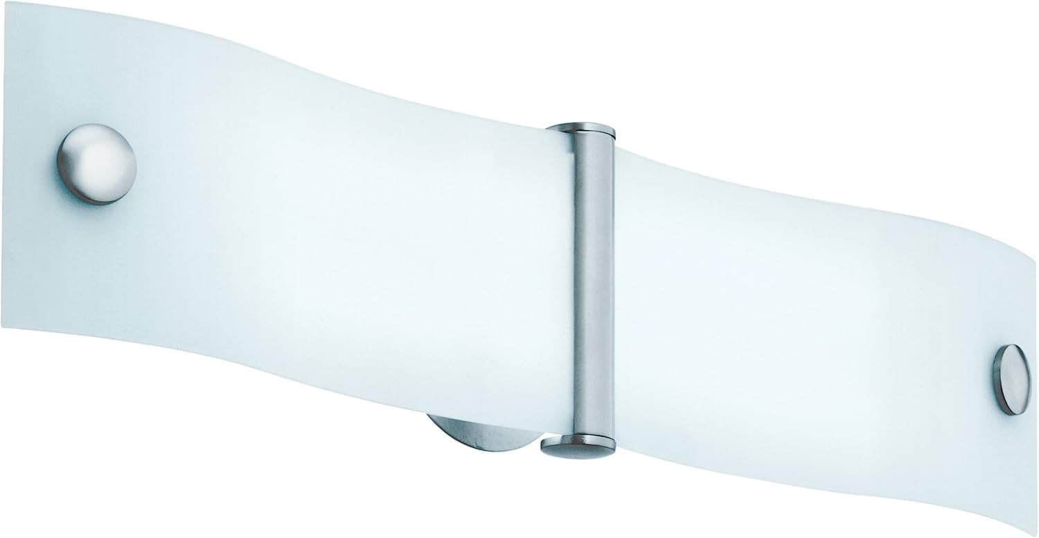Lithonia Lighting 10842RET5 BNP M6 2-Foot Wing Curved Etched-Glass Wall Sconce with Polished Brushed Nickel