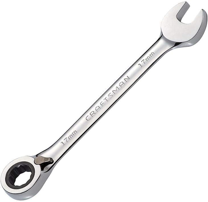 Craftsman Reversible Full Polish Ratcheting Combination Wrench (17mm)