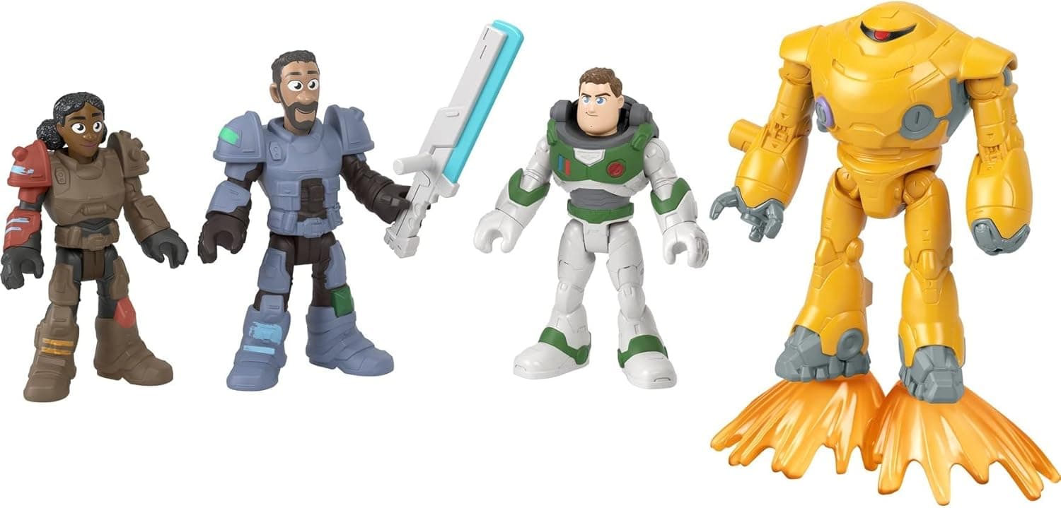 Mattel Lightyear Toys Disney and Pixar Lightyear Toys, Imaginext Jr. ZAP Patrol Multipack, Buzz Lightyear Figure Set for Pretend Play Ages 3-8 Years
