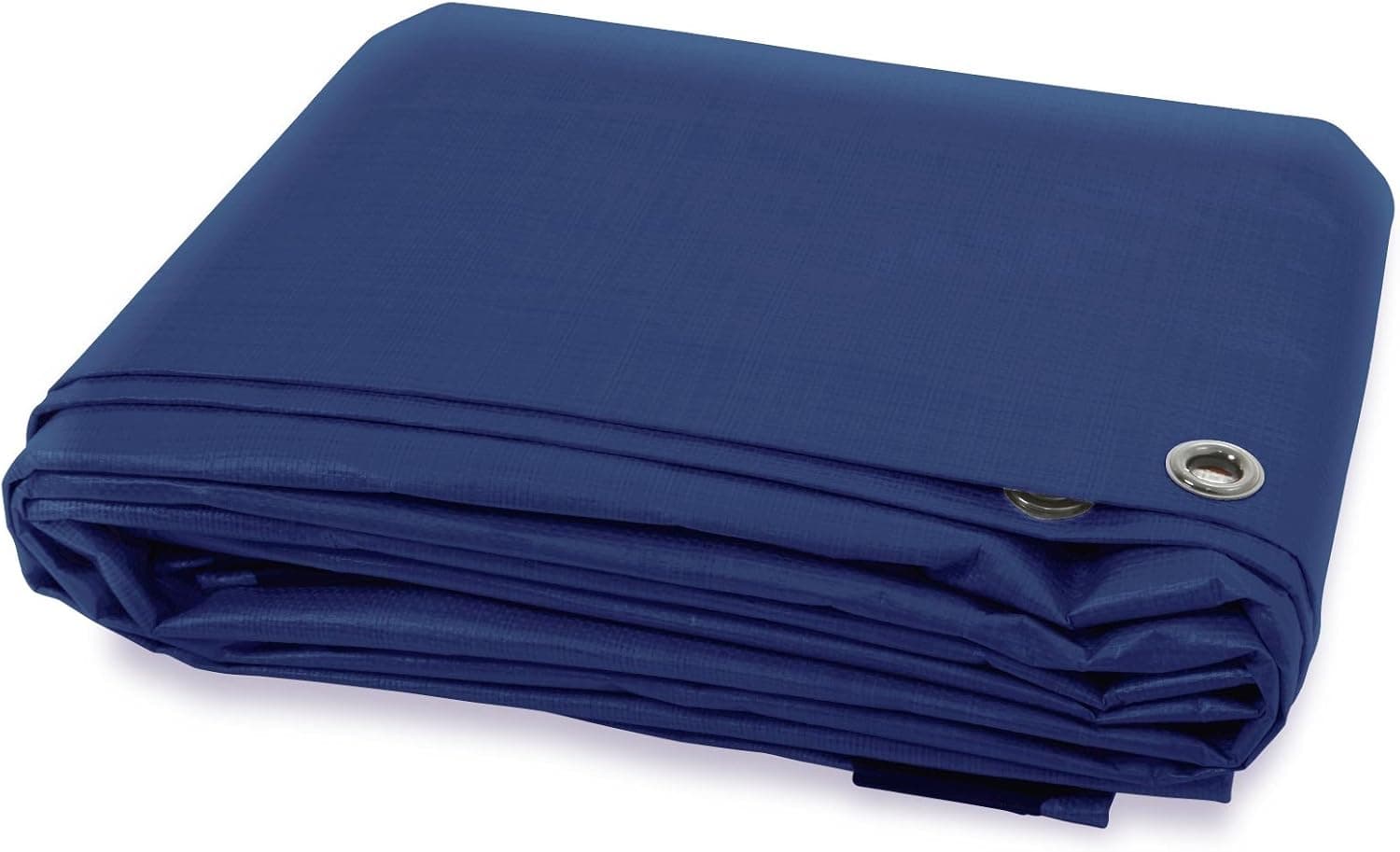 Heavy Duty Tarps | Waterproof Ground Tent Trailer Cover | Multilayered Tarpaulin in Many Sizes and Thicknesses | 15 Mil - Blue - 10' x 12'
