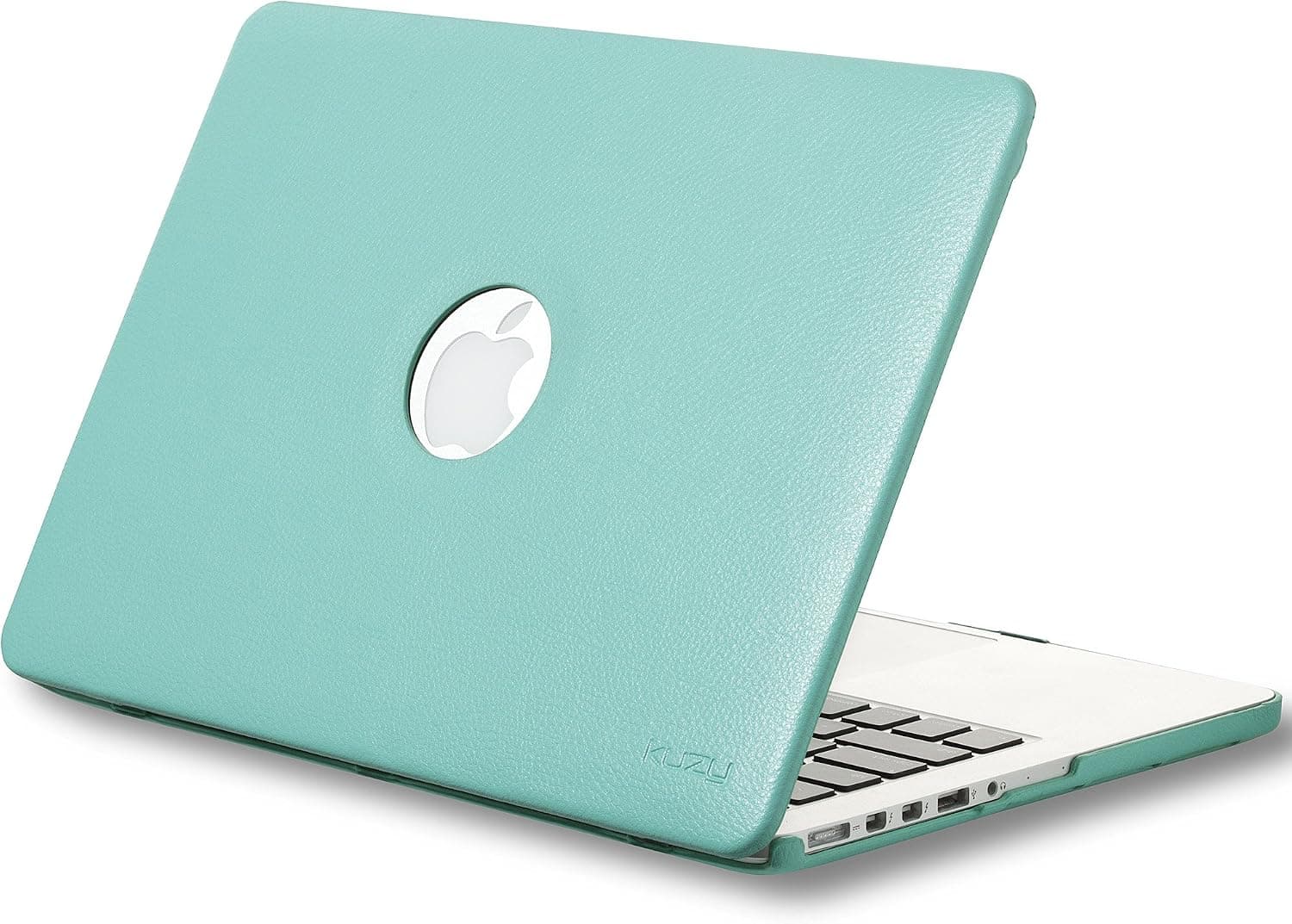 Kuzy - Compatible with MacBook Pro 13.3 inch Case Older Version Release 2015-2012 Leatherette Hard Cover for Model A1502 / A1425 with Retina Display Shell Leather - Teal