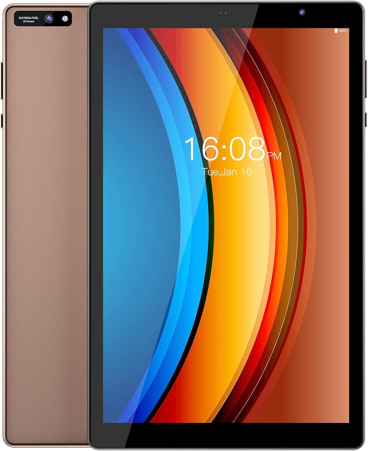 YQSAVIOR Android 10 Inch Tablet, Octa-Core Tablet 1920x1200 Resolution, 3GB RAM, 32GB ROM, Support 512GB Expand, 2.4+5G Wi-Fi, Bluetooth 5.0, 8MP Camera, FM, GPS Brown