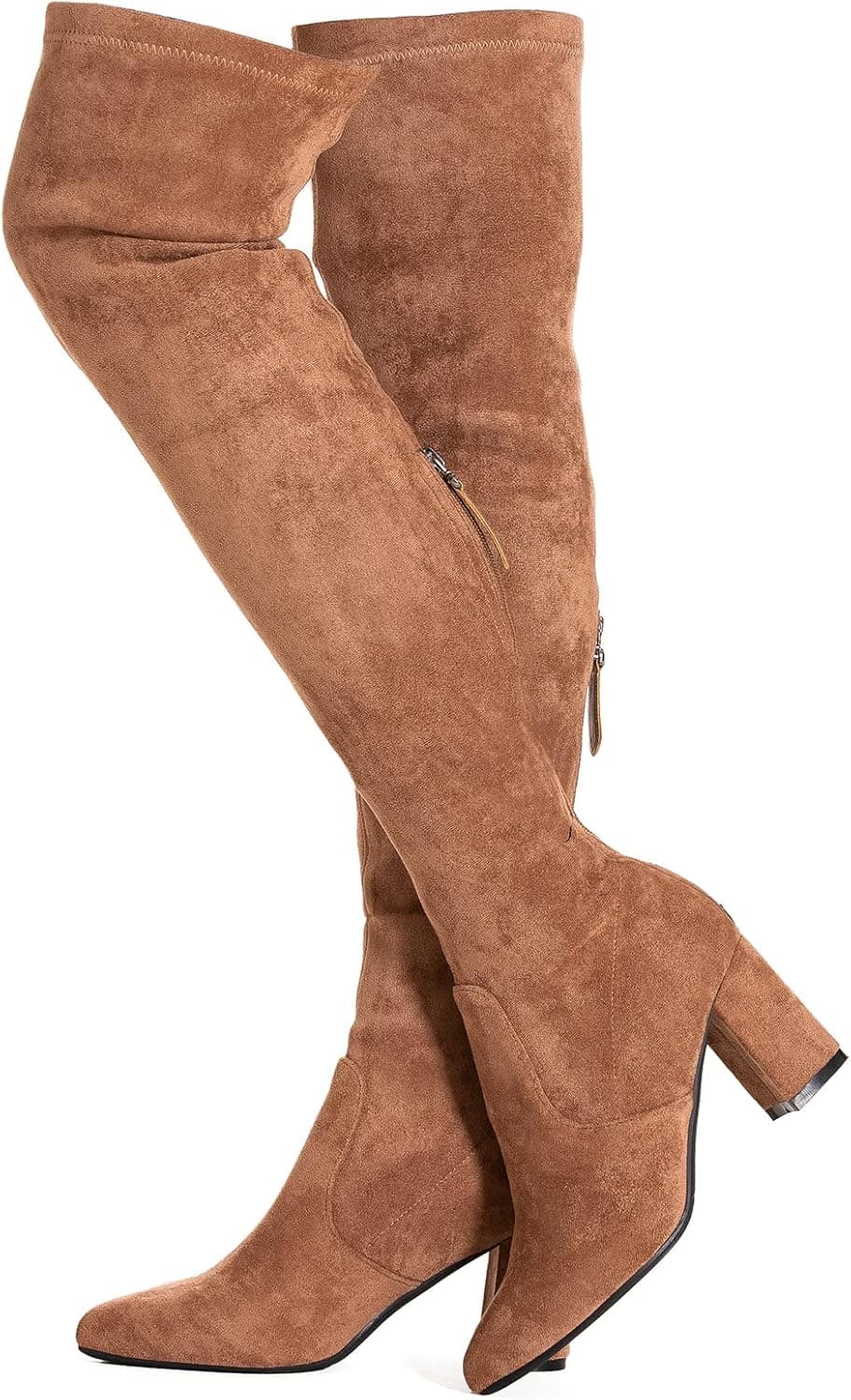N.N.G Women Boots Winter Over Knee Long Boots Fashion Boots Heels Autumn Quality Suede Comfort Square Heels US Size