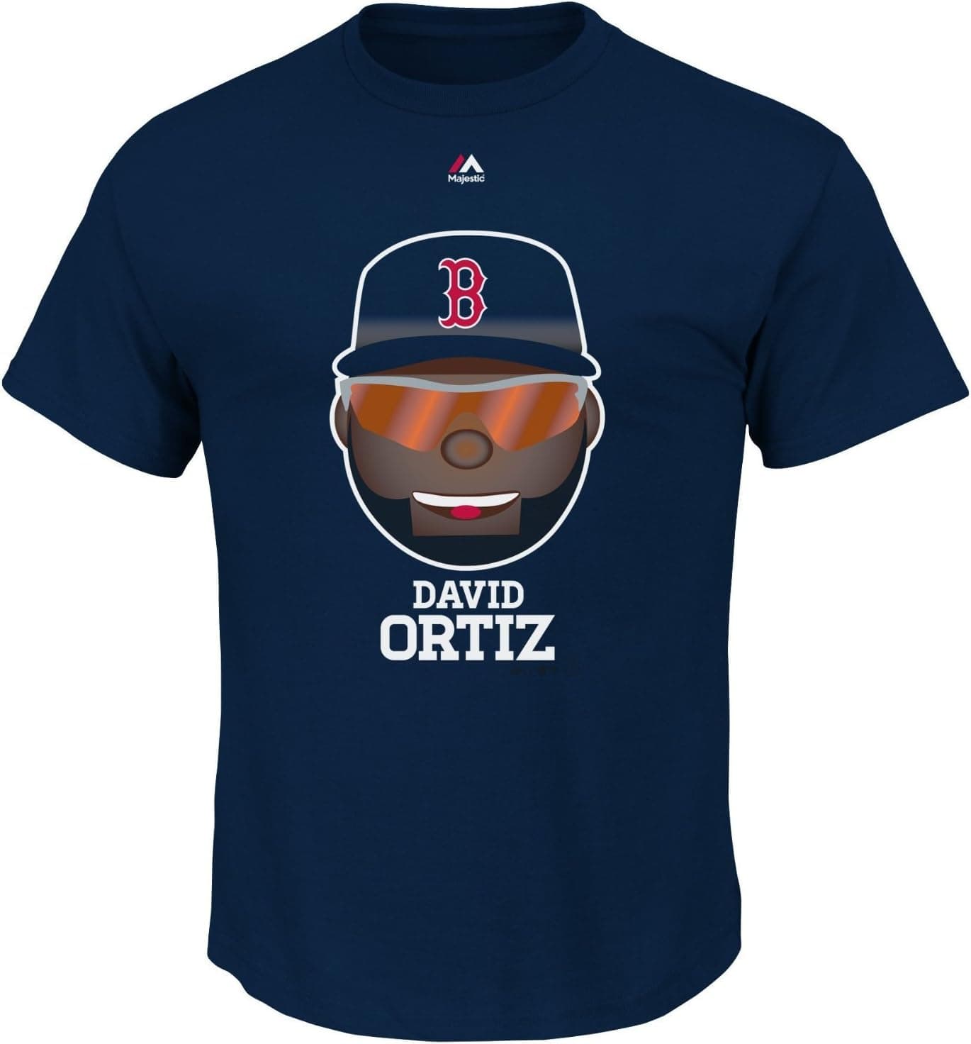 Majestic David Ortiz Boston Red Sox Youth Navy Emoji Player T-Shirt