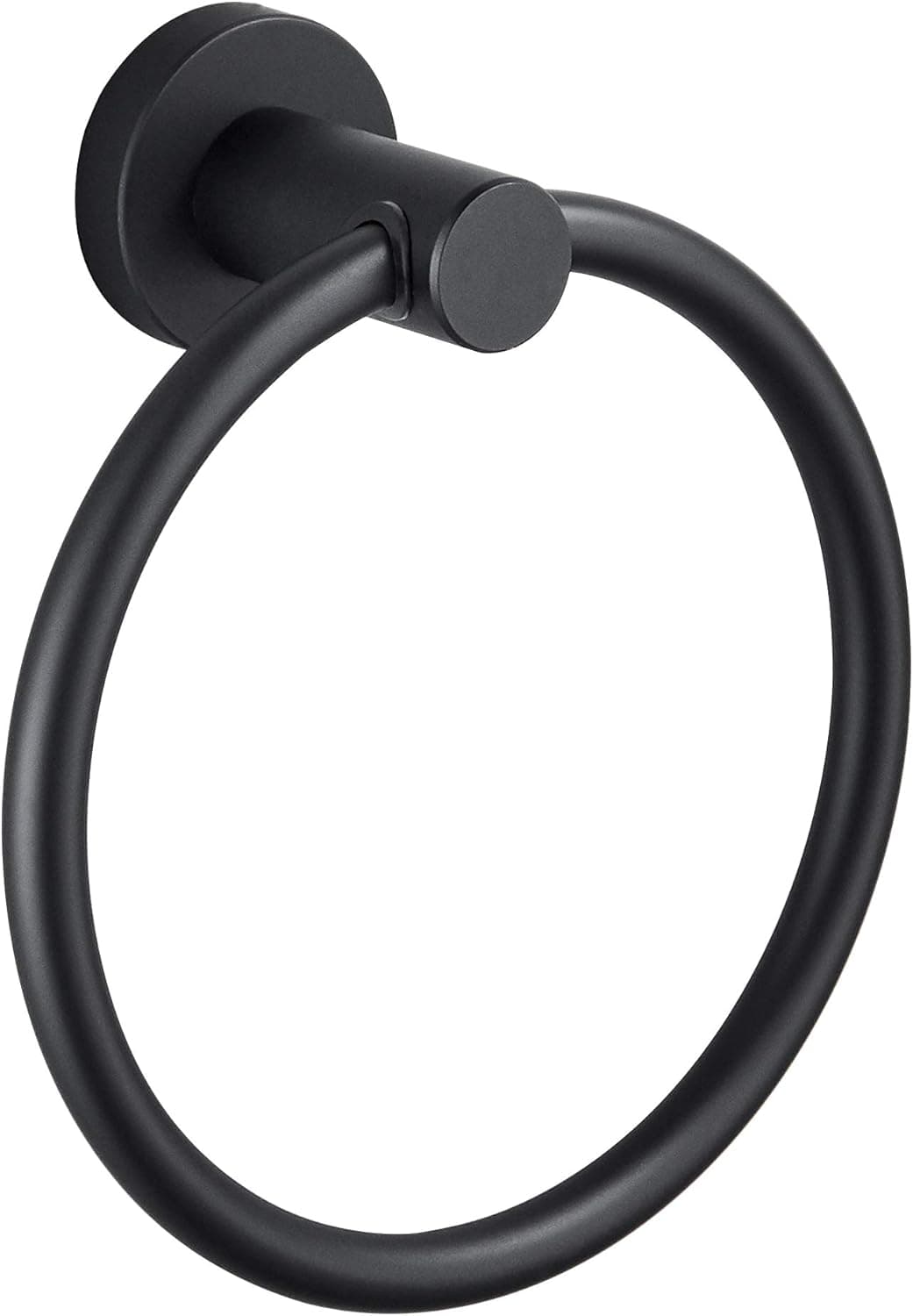 MARMOLUX ACC Black Towel Ring Hand Towel Holder Circle Round Towel Hanger Space Saver Bathroom Hardware Stainless Steel Heavy Duty Wall Mount BathTowel Rack, Rubber Matte Black