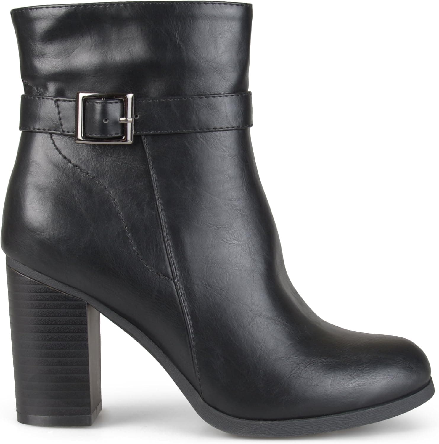 Brinley Co. Womens Topstitch Heeled Boots