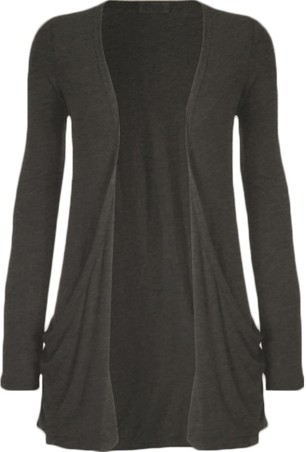 ZJ Clothes Ladies Women Boyfriend Open Cardigan with Pockets