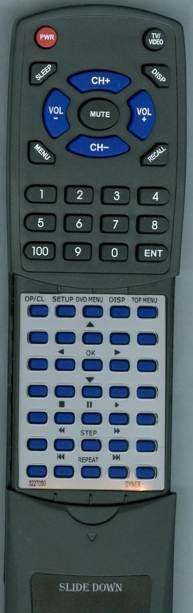 Replacement Remote Control for DYNEX DXDVD2, 3227050, D052