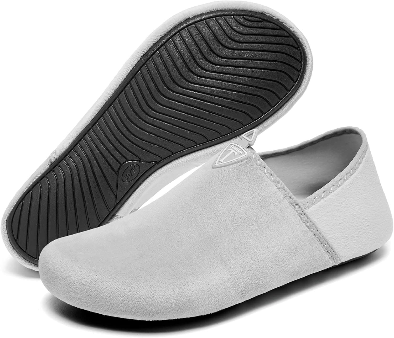 Tomilee Womens Mens House Slippers with Rubber Sole Soft-Lightweight Slippers Bedroom Slippers House Shoes Non Slip Slippers Indoor and Outdoor
