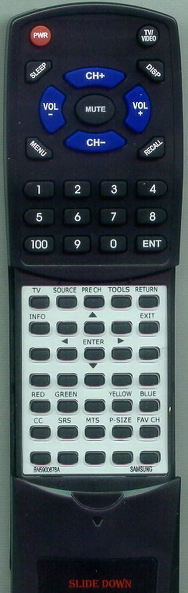 Replacement Remote Control for Samsung LN19A330, LN19A450, LN32A300, T260HD, LN22A330J1D